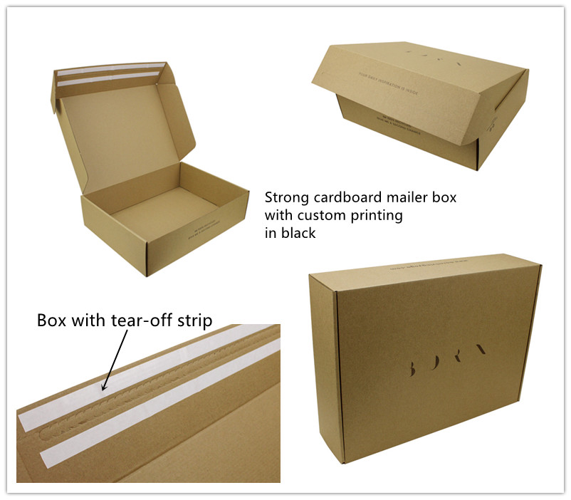 Shipping Boxes with Self-Adhesive Tear-Off Strip 