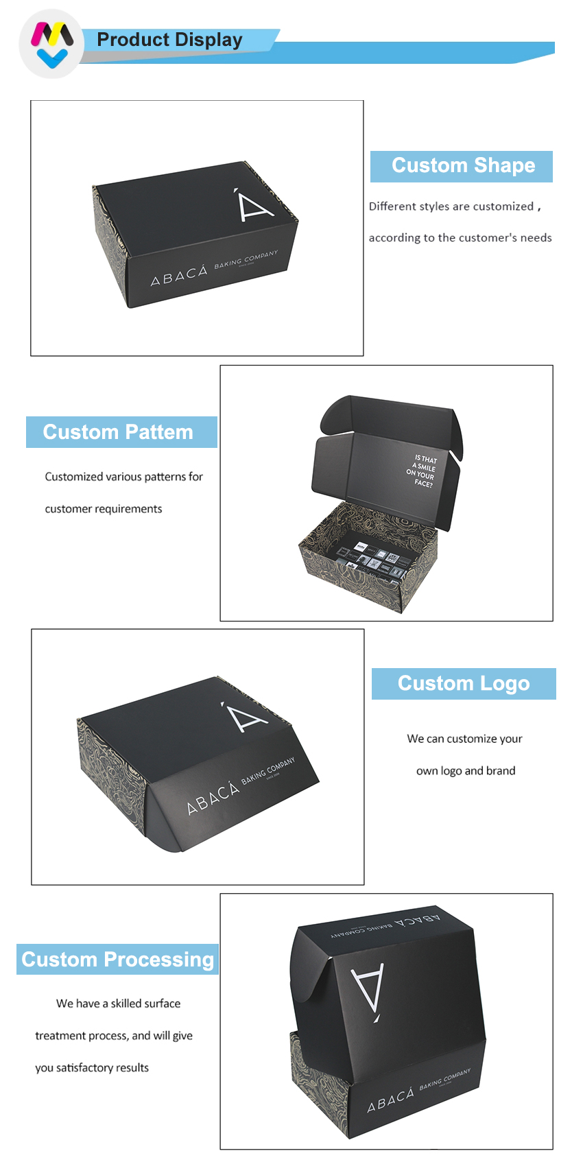 custom black shipping boxes