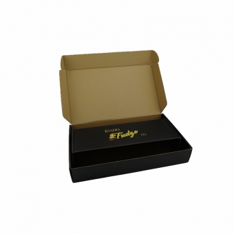 Custom logo black personalized brown interior shipping boxes