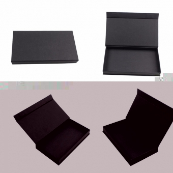 Custom simple small size  black non-logo book shape box