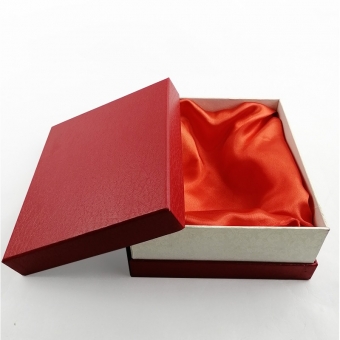 Huge square red gift box attached satin fabric with lids