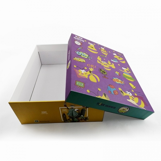 large colored pattern rectangle gift boxes with lids