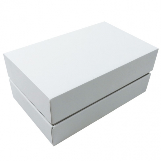 Rectangle shape white color without printing gift boxes with lids