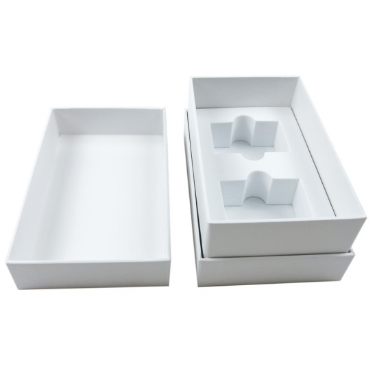 Rectangle shape white color without printing gift boxes with lids