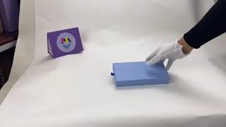 bleu personnalisé Pantone boîte-cadeau coulissante imprimée en couleur